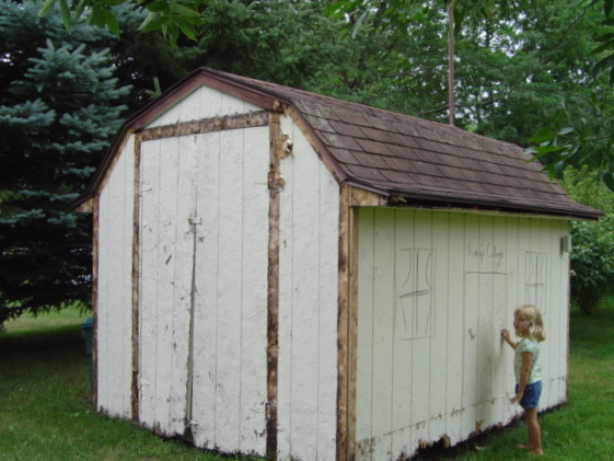 We could have won an ugly shed contest with this beauty!  