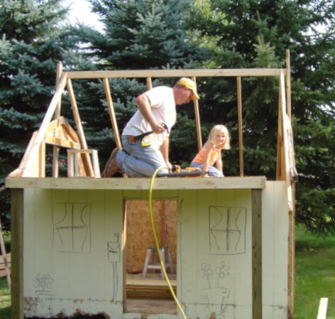 It needed a dormer, so Lucy can have sleep overs and read books.